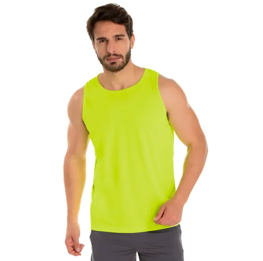 Regata Dry Fit Amarelo Fluorescente Proteção UV 30+