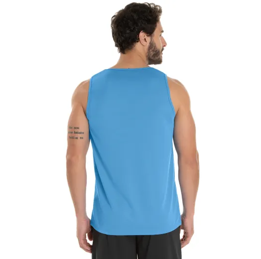 Regata Dry Fit Azul Claro Proteção UV 30+