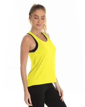 Regata Feminina Dry Fit Verde Lima Proteção UV 30+