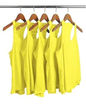 Kit 5 Regatas Feminina Dry Fit Verde Lima Proteção UV 30+