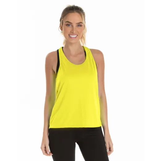 Regata Feminina Dry Fit Verde Lima Proteção UV 30+
