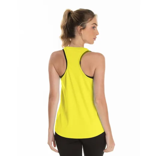 Regata Feminina Dry Fit Verde Lima Proteção UV 30+