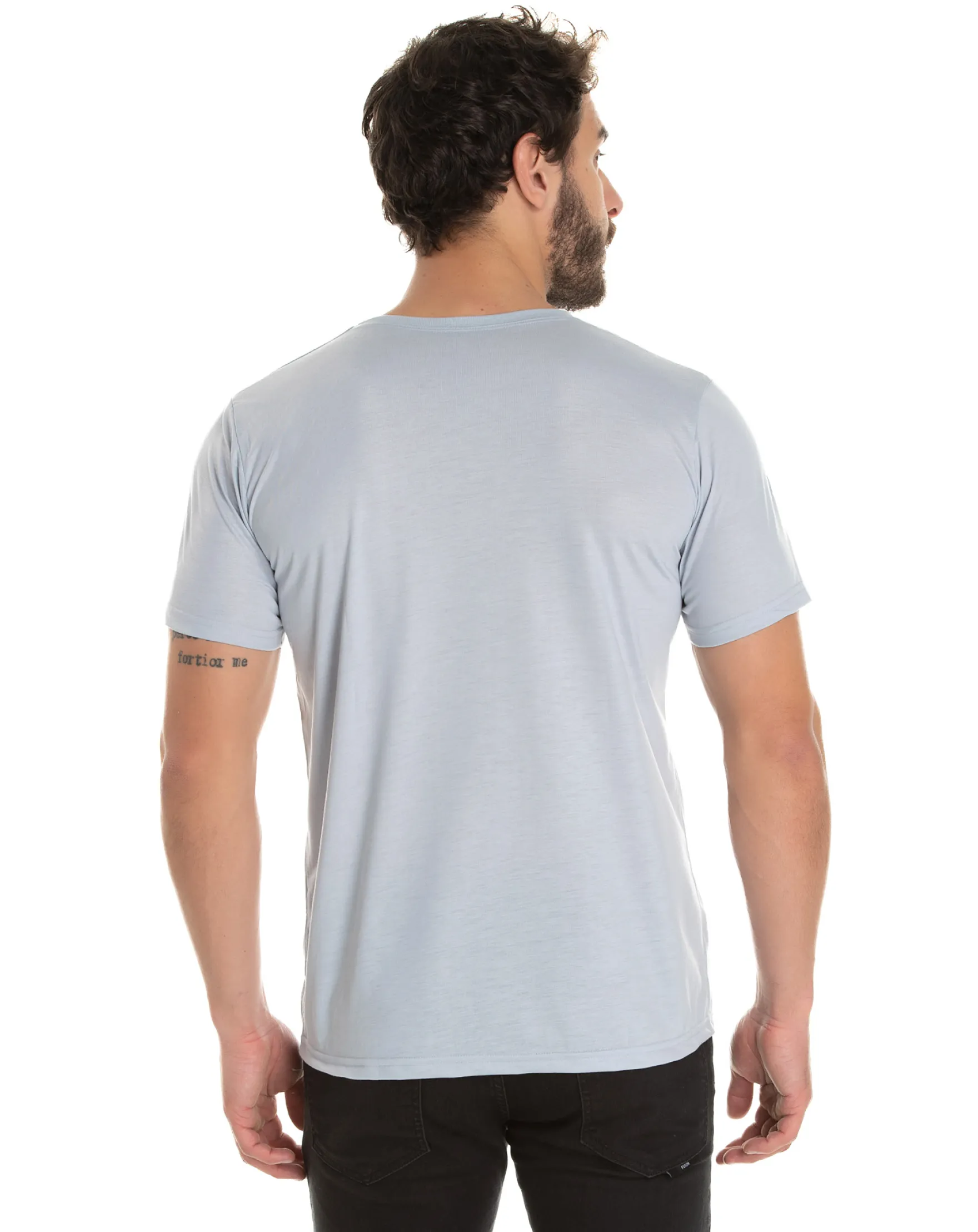Camiseta de Poliéster/Sublimática Cinza Claro