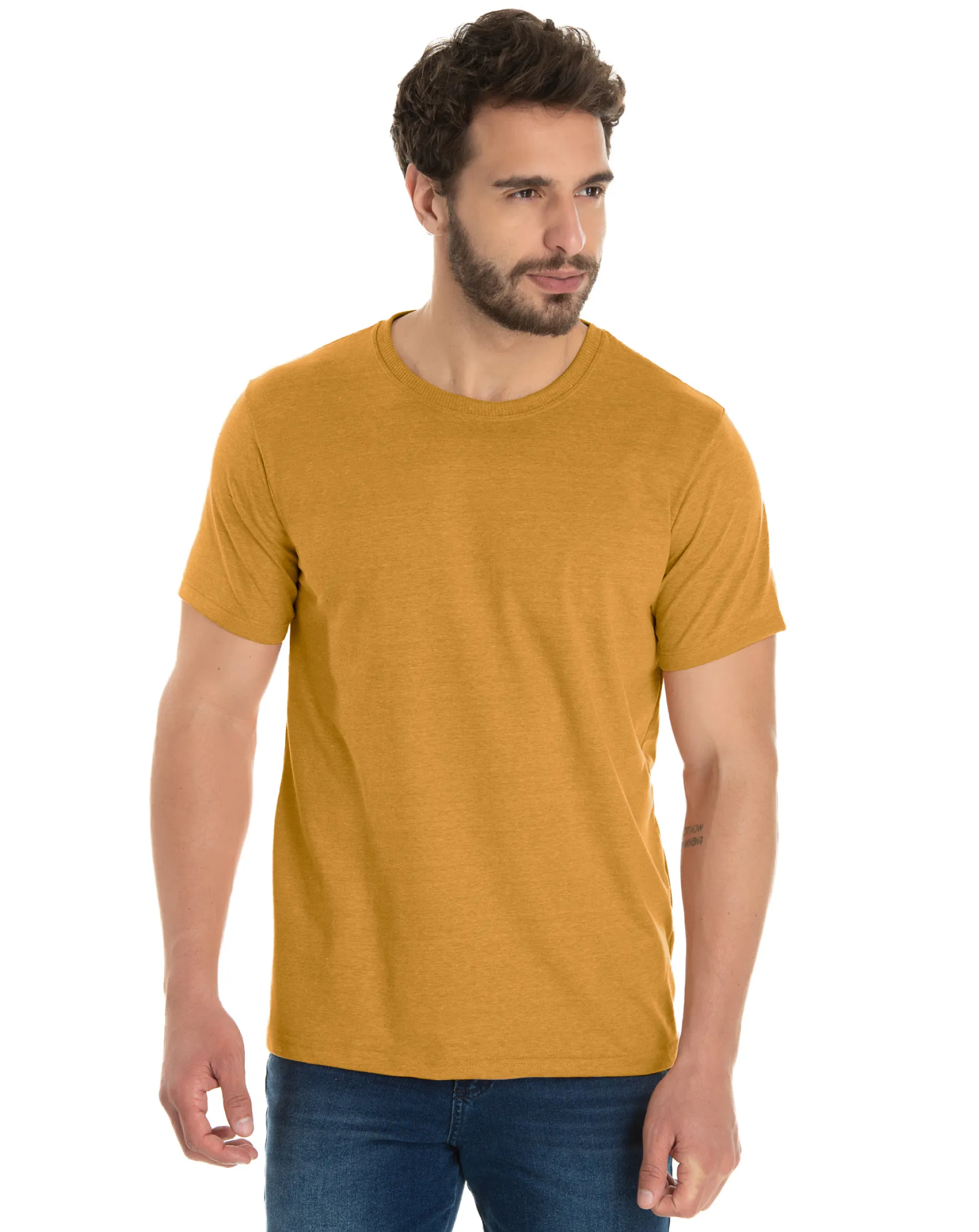 Camiseta Comfort Mescla Mostarda