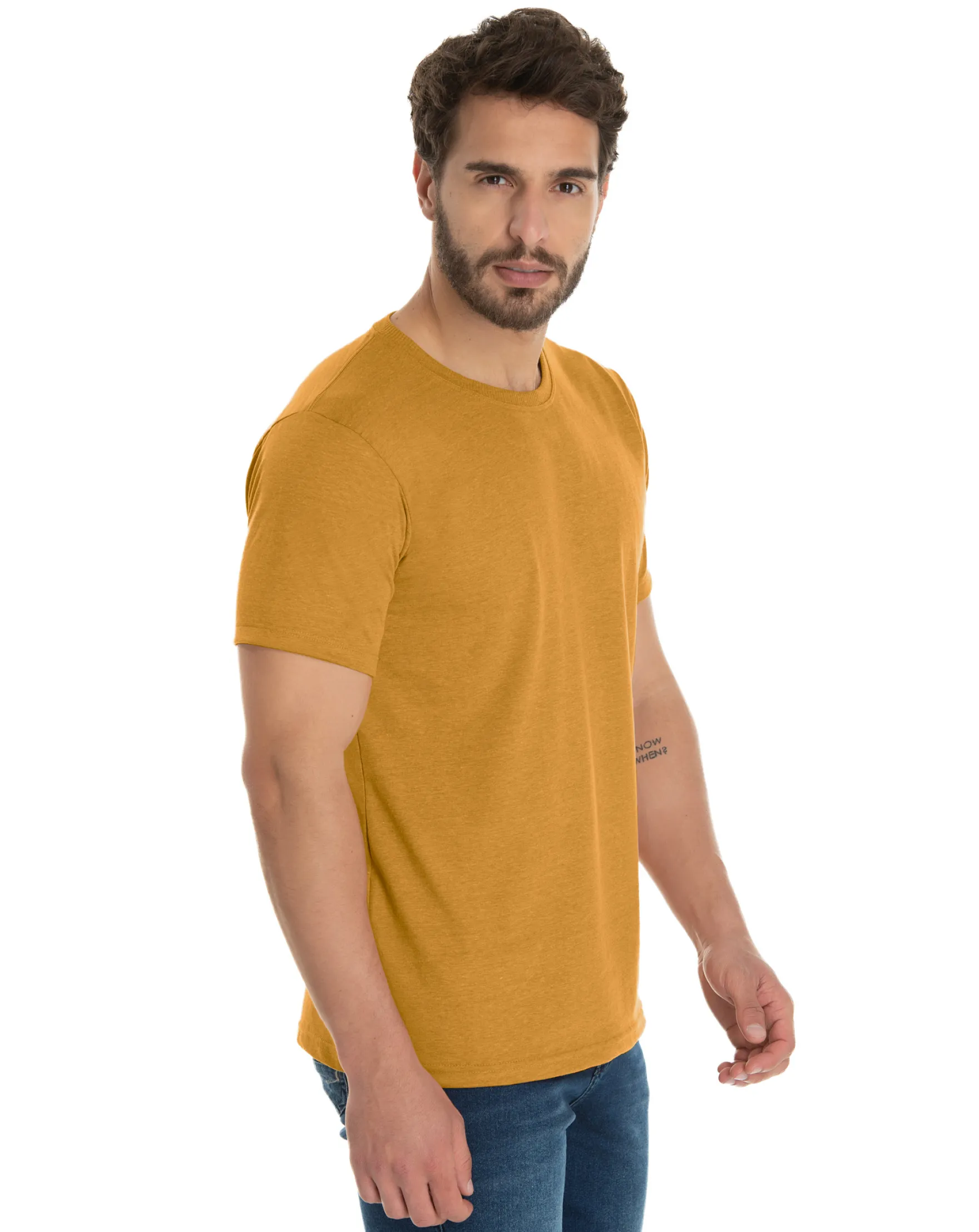 Camiseta Comfort Mescla Mostarda