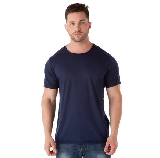 Kit 5 Camisetas PV / Malha Fria Azul Marinho