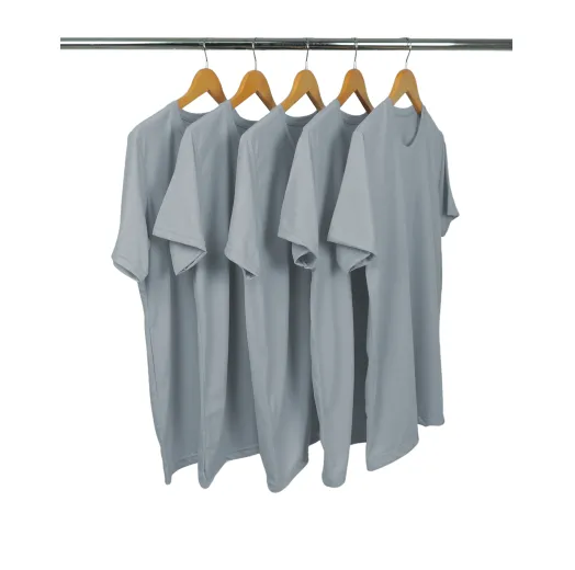 Kit 5 Camisetas PV / Malha Fria Cinza Chumbo