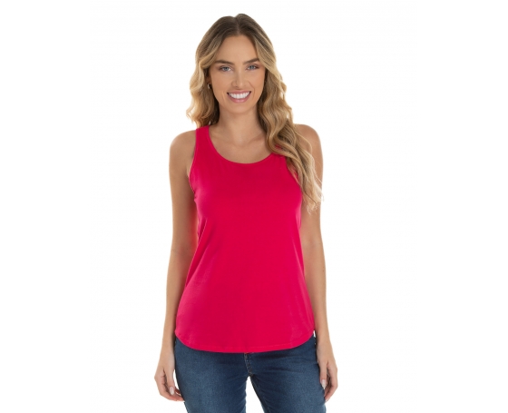 Regata Feminina De Algodão Premium Rosa Pink Direto De Fábrica Loja