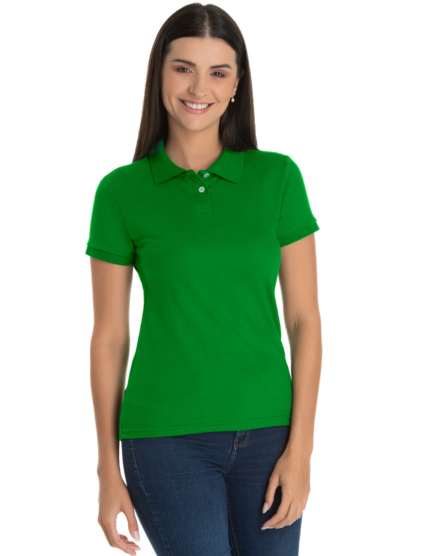 Camisa Polo P.A. Feminina Verde Bandeira