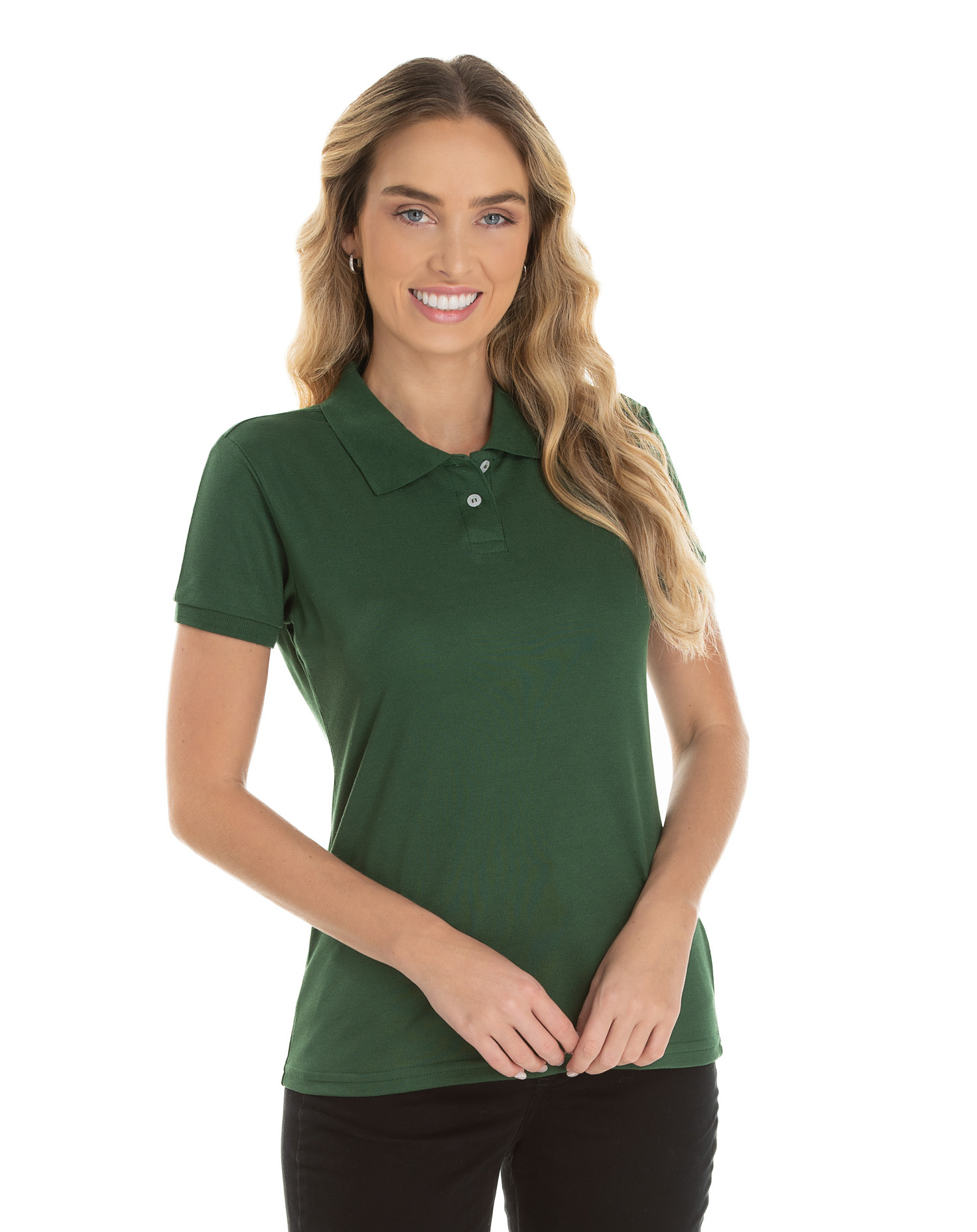 Camisa Polo P.A. Feminina Verde Musgo