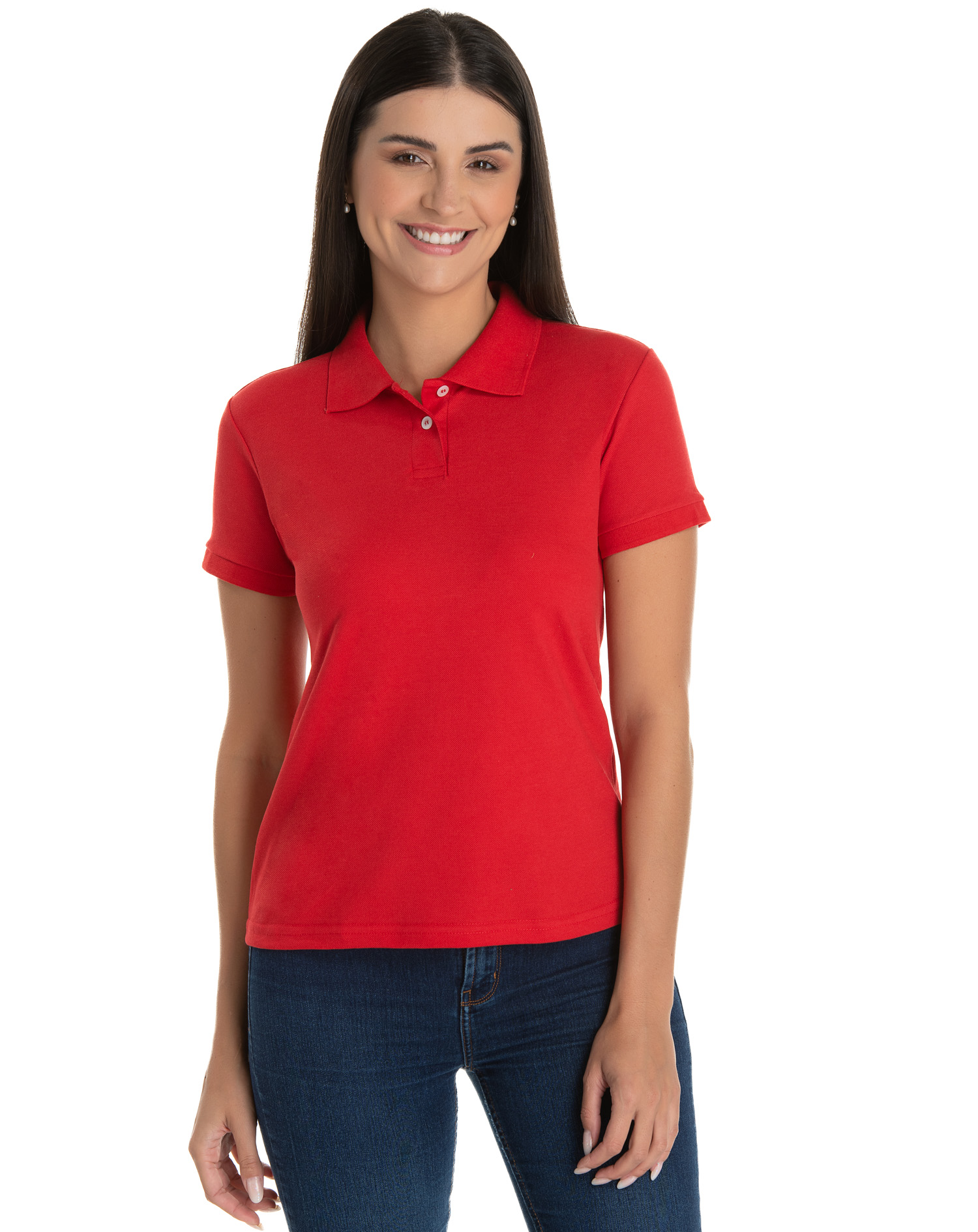 Camisa Polo P.A. Feminina Vermelha