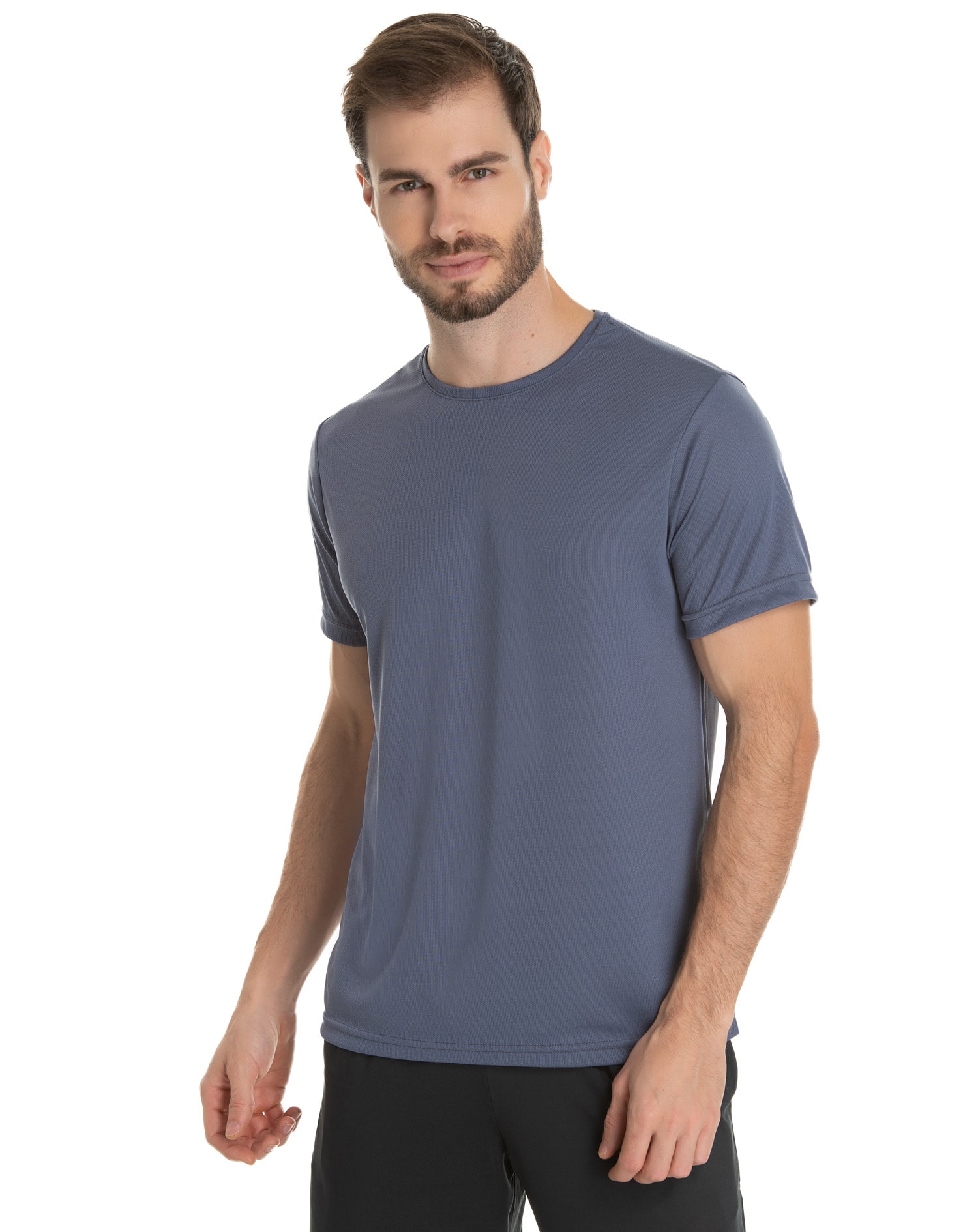 Camiseta Dry Fit Cinza Titanium Proteção UV 30+