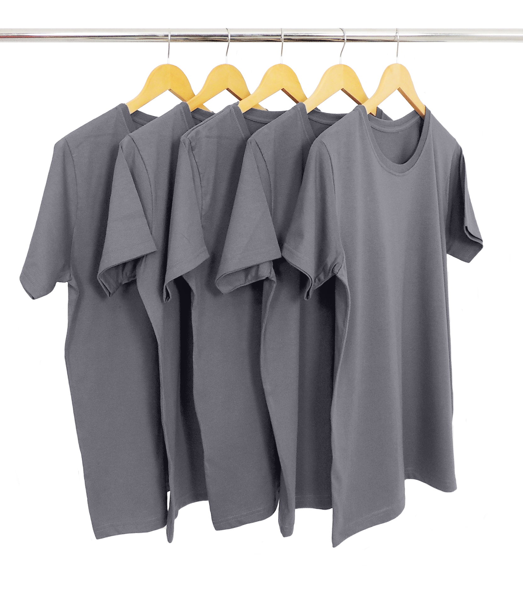 KIT 5 Camisetas de Algodão Premium Pretas