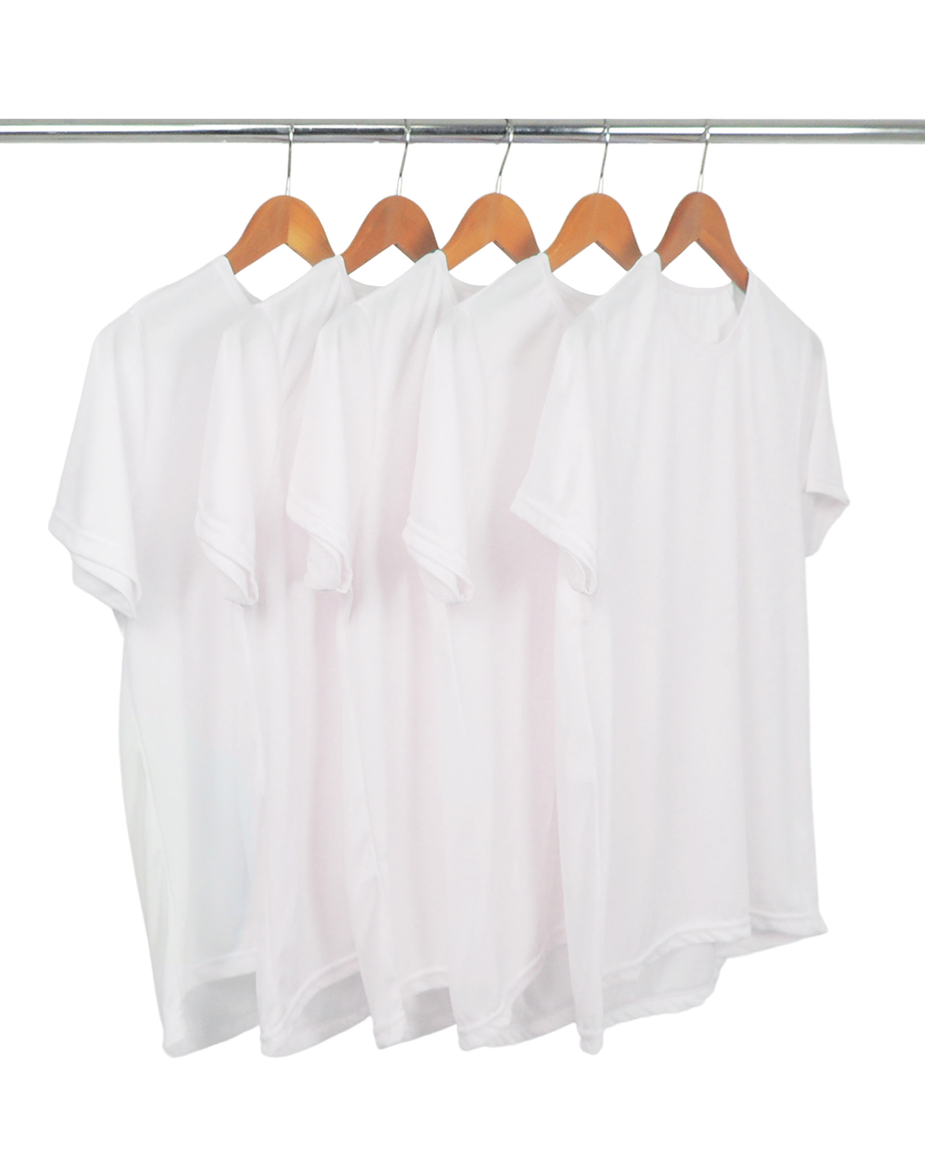 KIT 5 Camisetas Dry Fit Brancas Proteção UV 30+