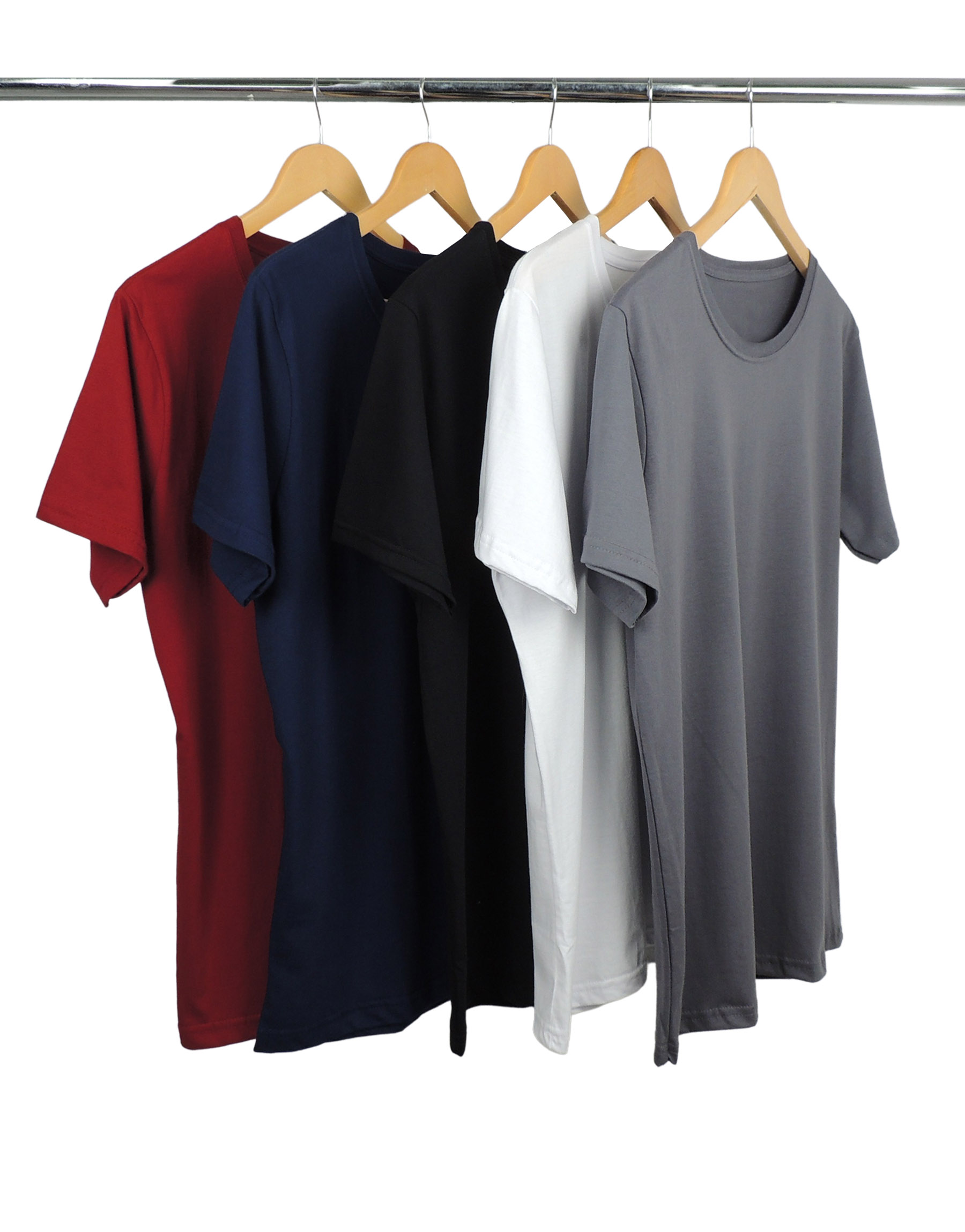 Kit 5 Camisetas Masculinas de Algodão Premium 17