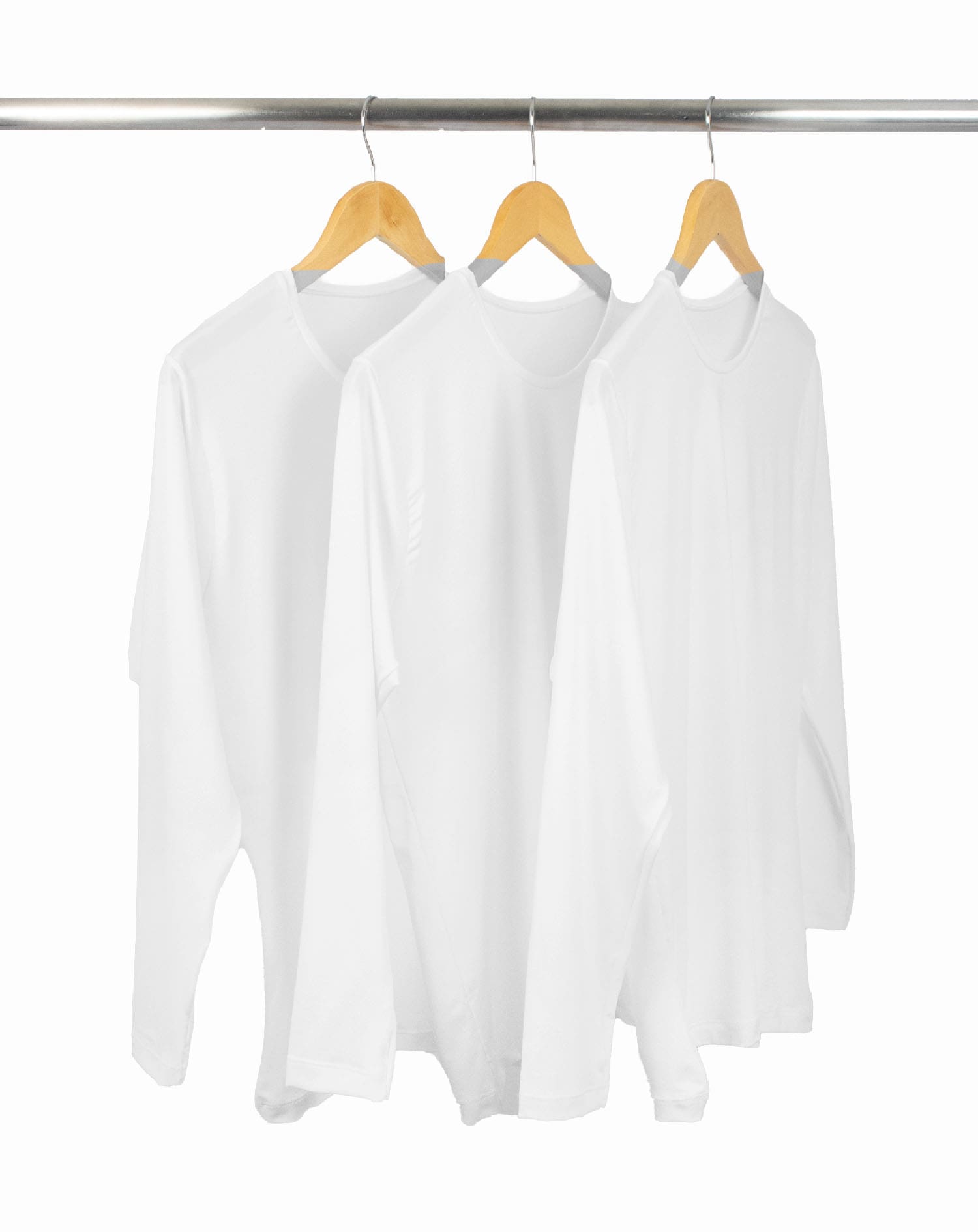 Kit 3 Camisetas Segunda Pele Manga Longa Feminina Branca UV 50+
